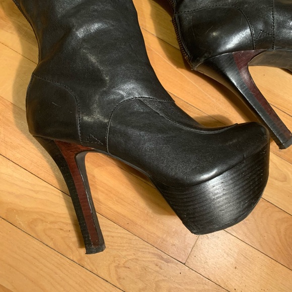 Jessica Simpson Tessie genuine leather knee-high platform boots - Picture 3 of 12